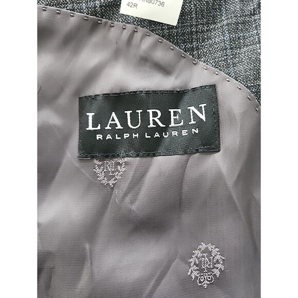 Lauren By Ralph Lauren Black Label Men's Classic Fit Plaid Sport Coat 42R - Picture 7 of 16